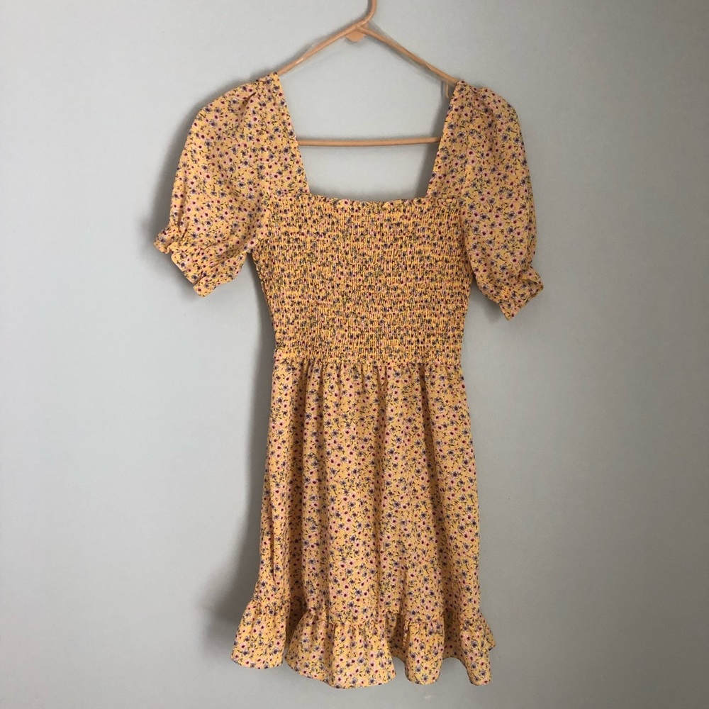 Yellow Floral Dress